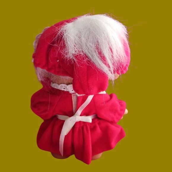 Vintage Russ Troll Doll Mrs. Claus Christmas 1991 "6" Inches Tall red/wht - Picture 2 of 7
